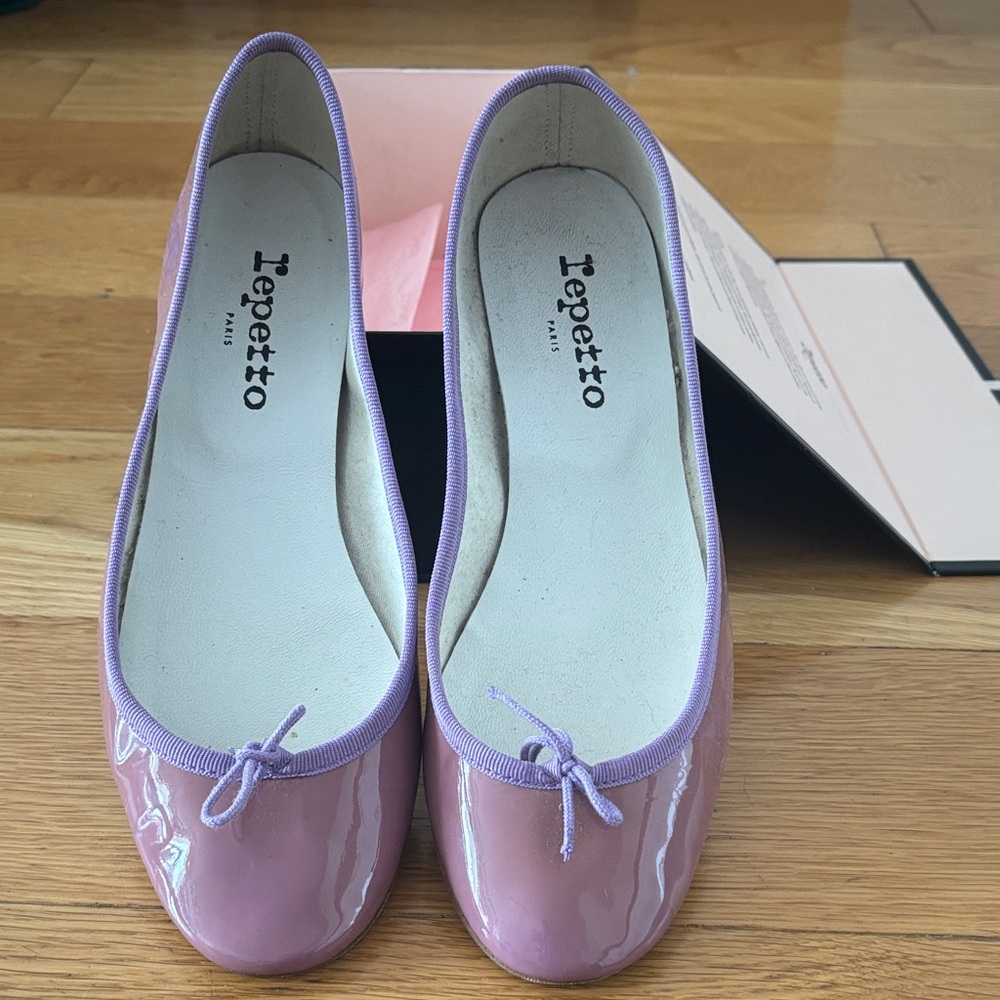 Repetto Lilac Patent Ballet Flats